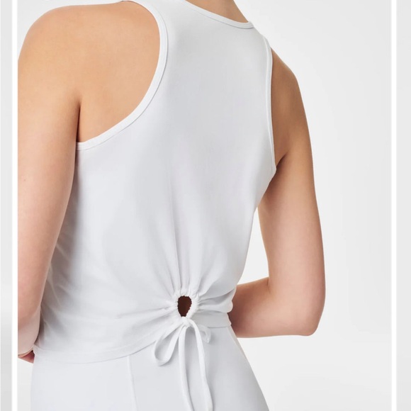 Two Spanx Butter Keyhole Tank Top Activewear Black White Medium - Picture 8 of 9